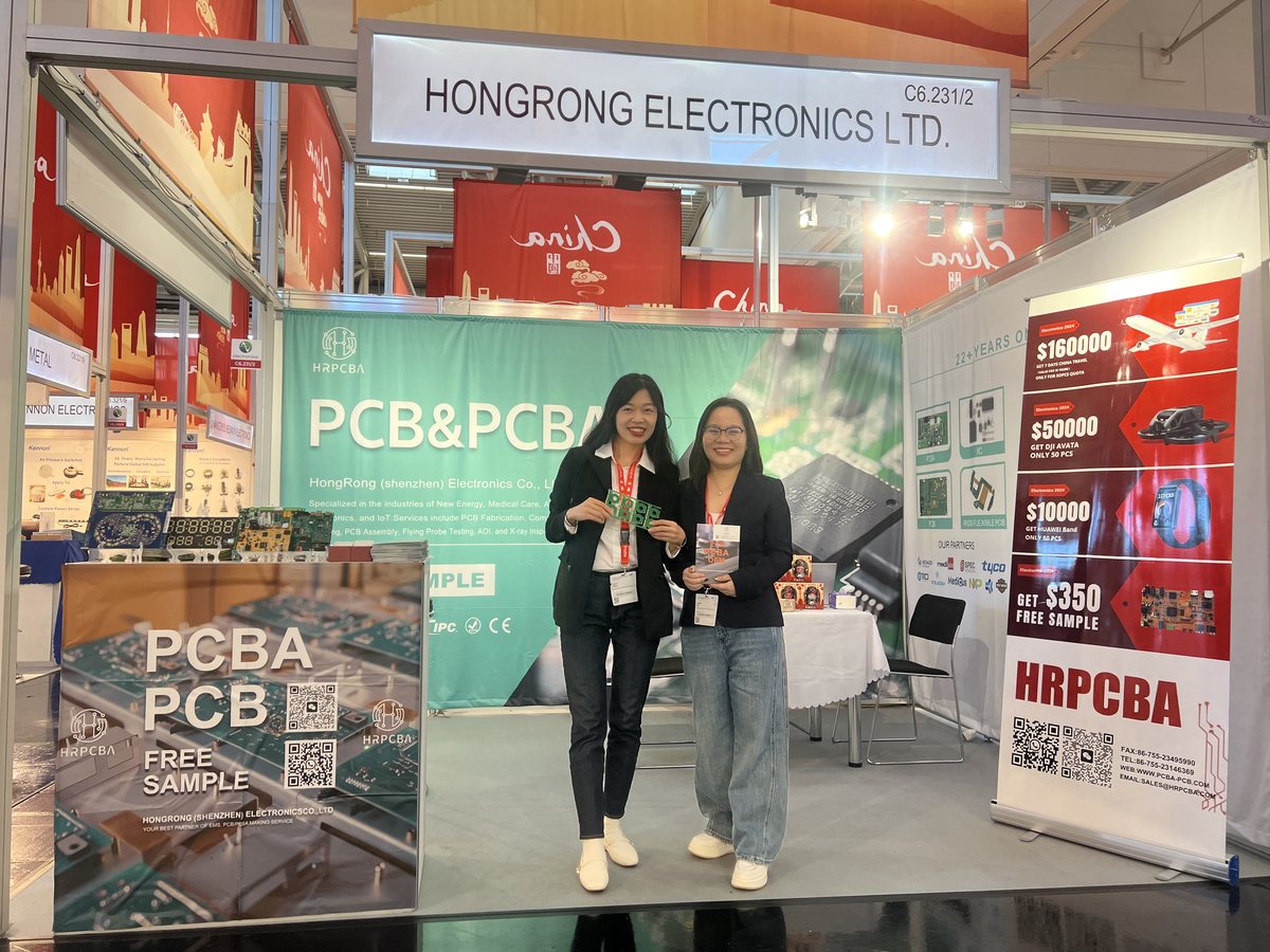 Hongrong staff at the stand at a trade show in Germany, November 2024